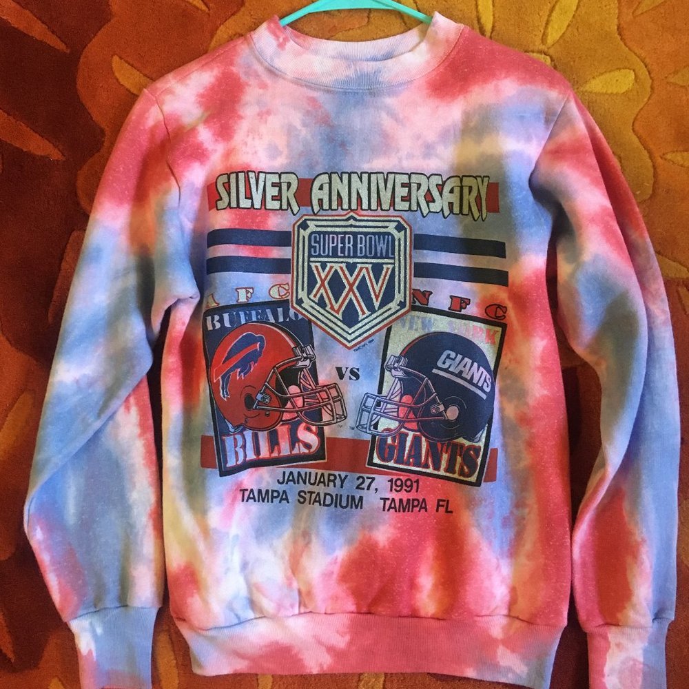 tie dye new york giants buffalo bills super bowl sweatshirt